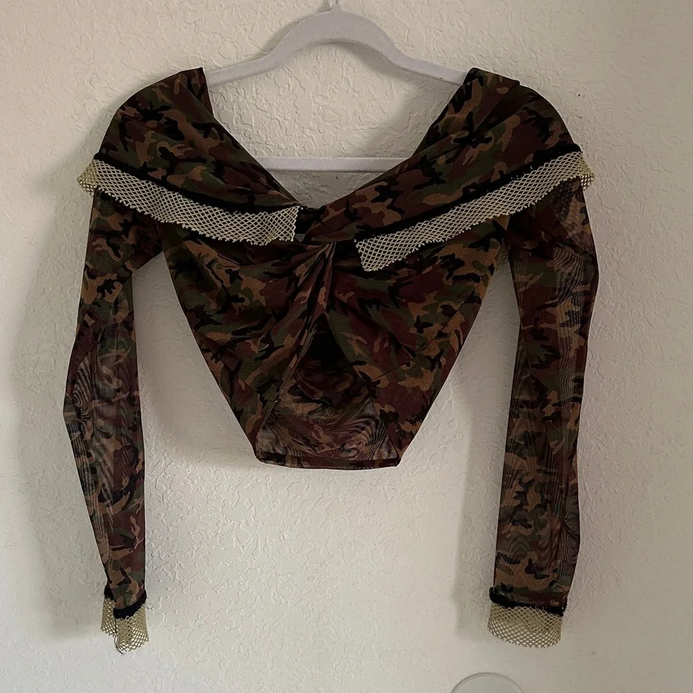 Jean Paul Gaultier SS 1999 CLASSIQUE Camouflage Maxi Dress + Long Sleeve Top - Picture 6 of 6